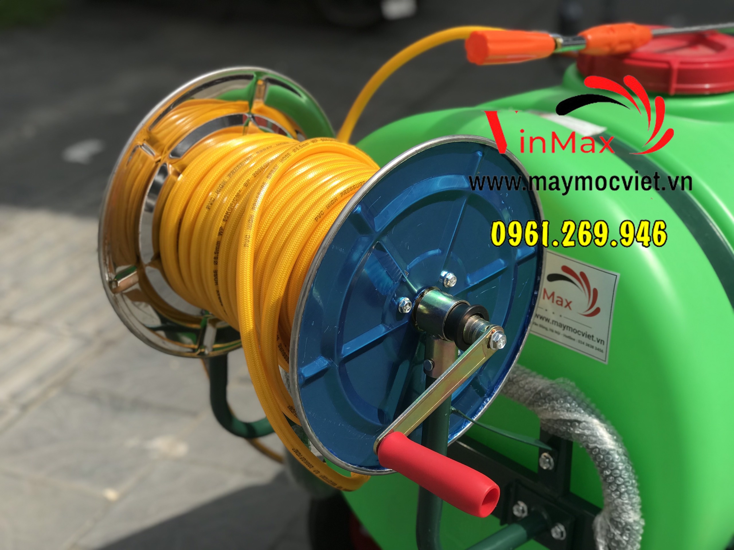 Máy phun thuốc xe đẩy 160L động cơ xăng 5.5HP