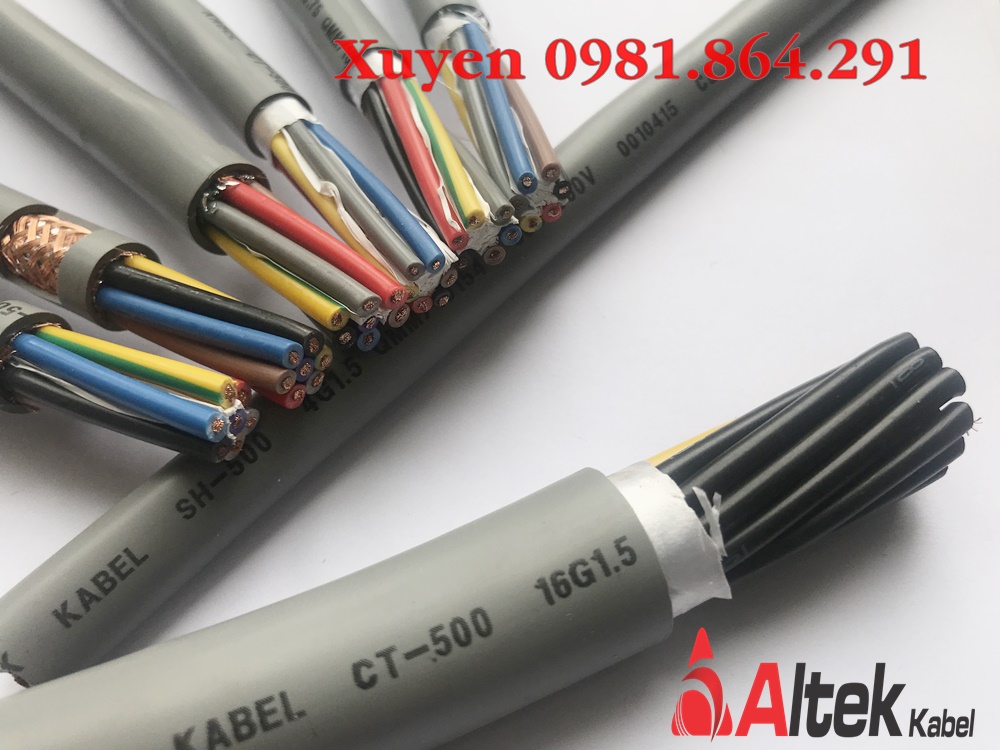 Cáp điều khiển, cáp tín hiệu 16x0.5,16x0.75,16x1.0,16x1.5mm2 Altek