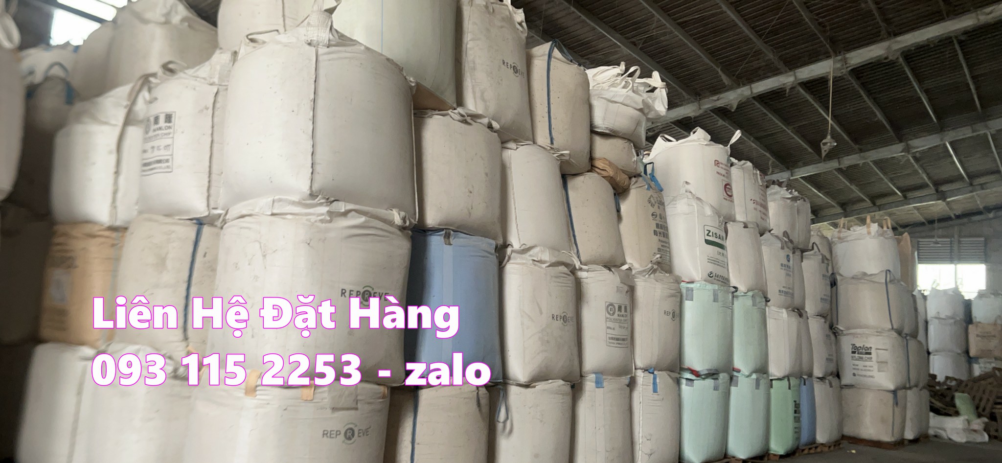 Cung cấp bao jumbo 1 tấn số lượng lớn đựng hàng hóa trữ kho, xuất khau