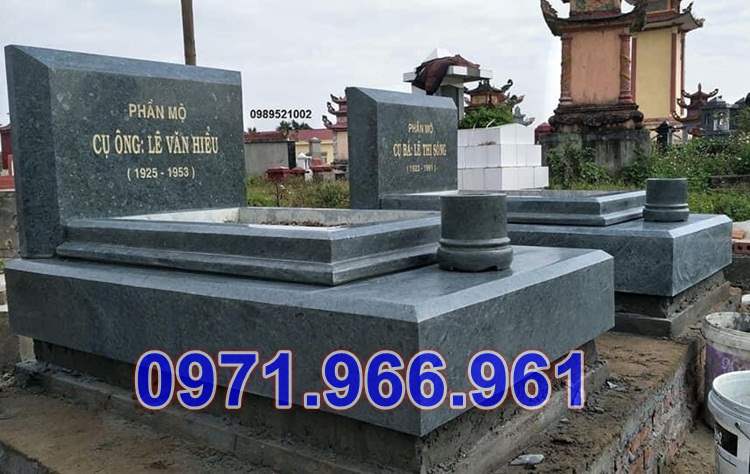 mẫu xây dựng mộ ông bà bố mẹ đá xanh đẹp bán bắc giang - 348