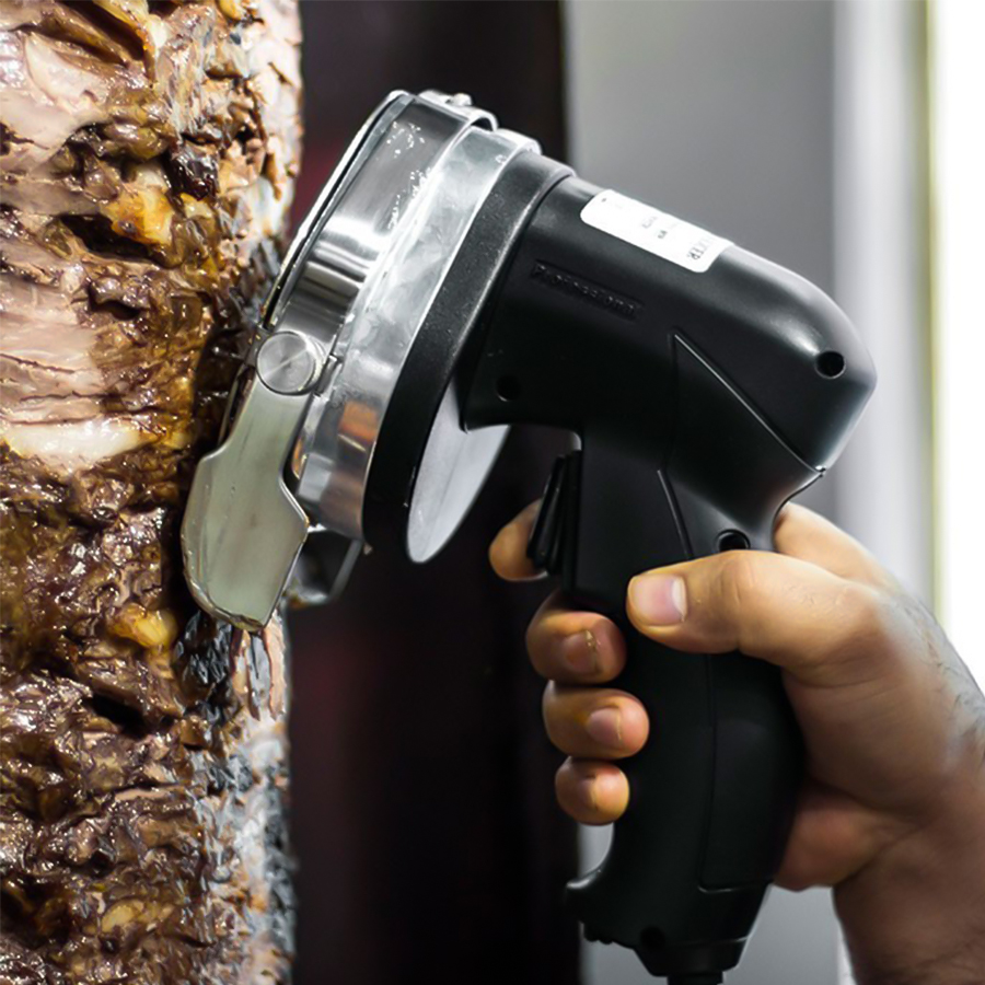 Máy cắt thịt doner không dây - ẩm thực kết hợp công nghệ