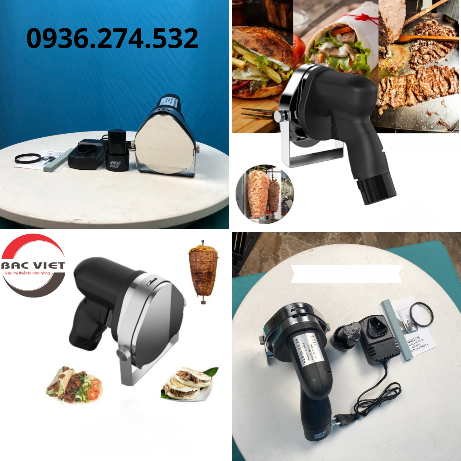 Máy cắt thịt doner không dây - ẩm thực kết hợp công nghệ