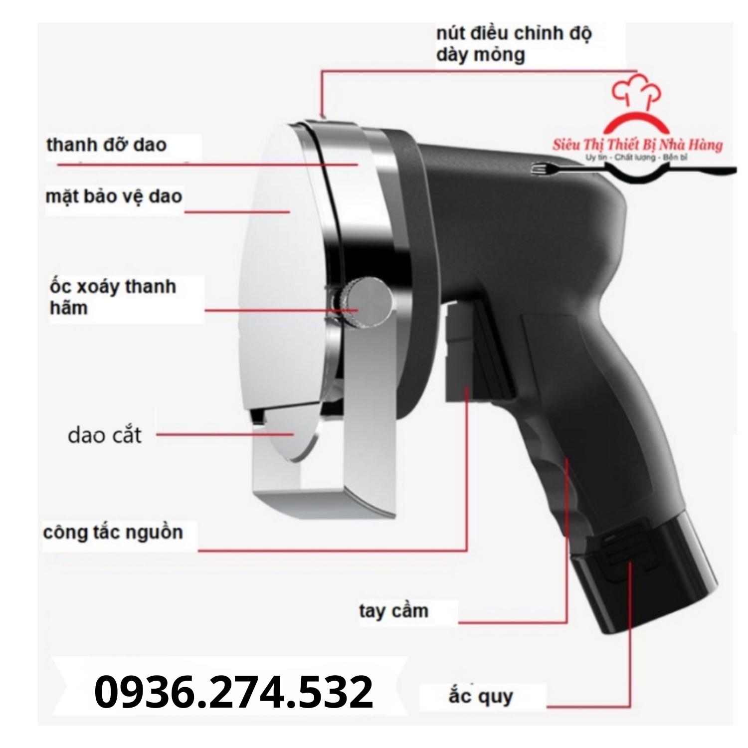 Máy cắt thịt doner không dây - ẩm thực kết hợp công nghệ