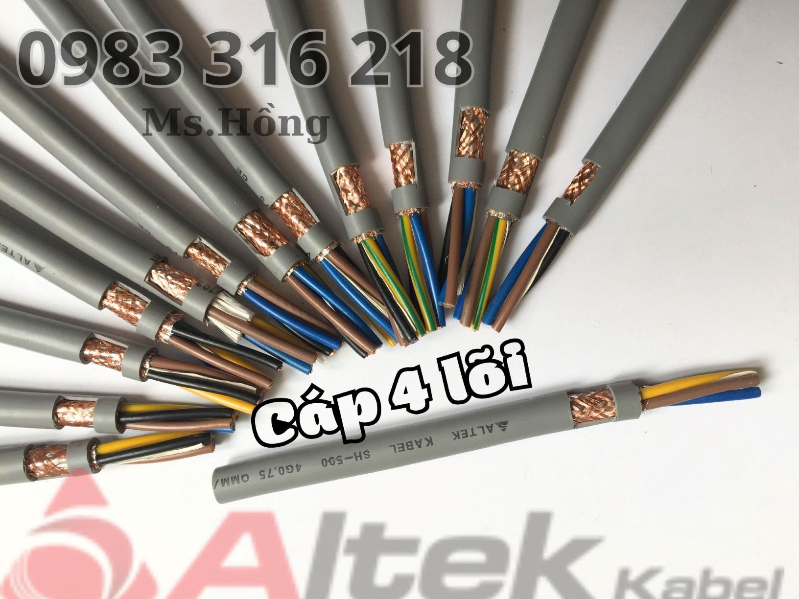 Cáp điều khiển 4Gx1.5QMM Altekkabel có lưới chống nhiễu