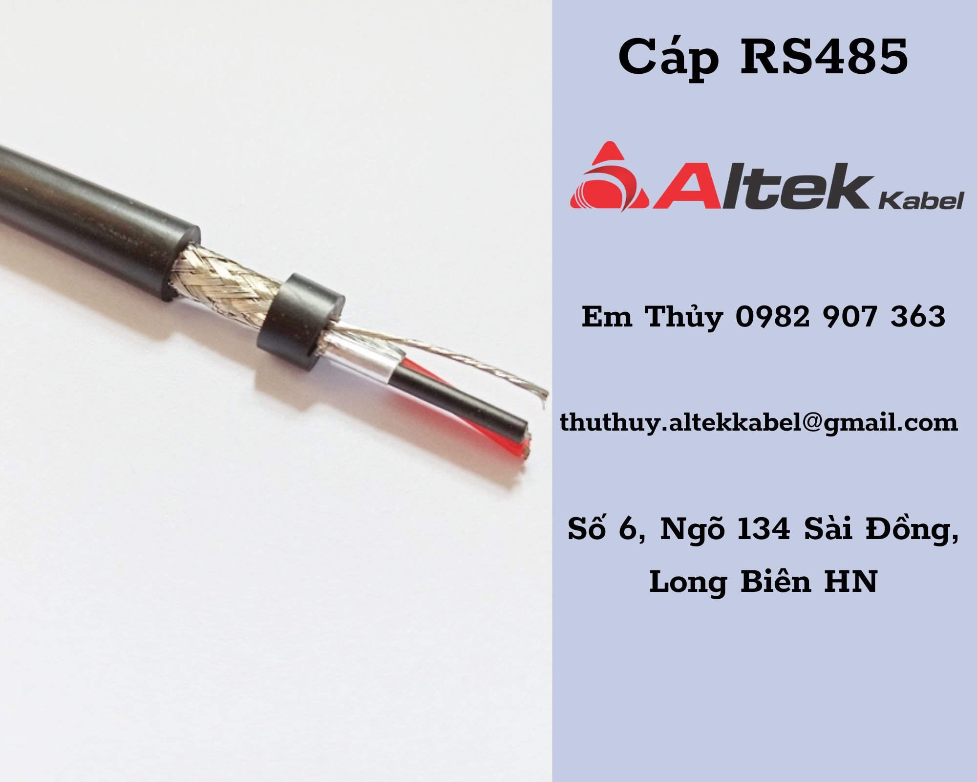 Cáp tín hiệu RS485 vặn xoắn 2 lớp chống nhiễu