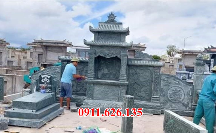 mẫu củng kì đài thờ đá xanh tự nhiên bán tại Tiền Giang