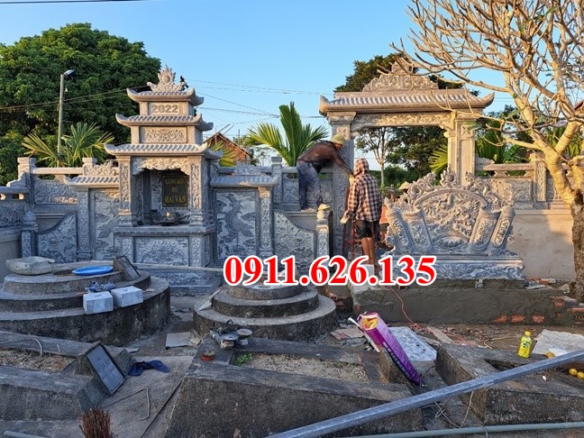 mẫu củng kì đài thờ đá xanh tự nhiên bán tại Tiền Giang