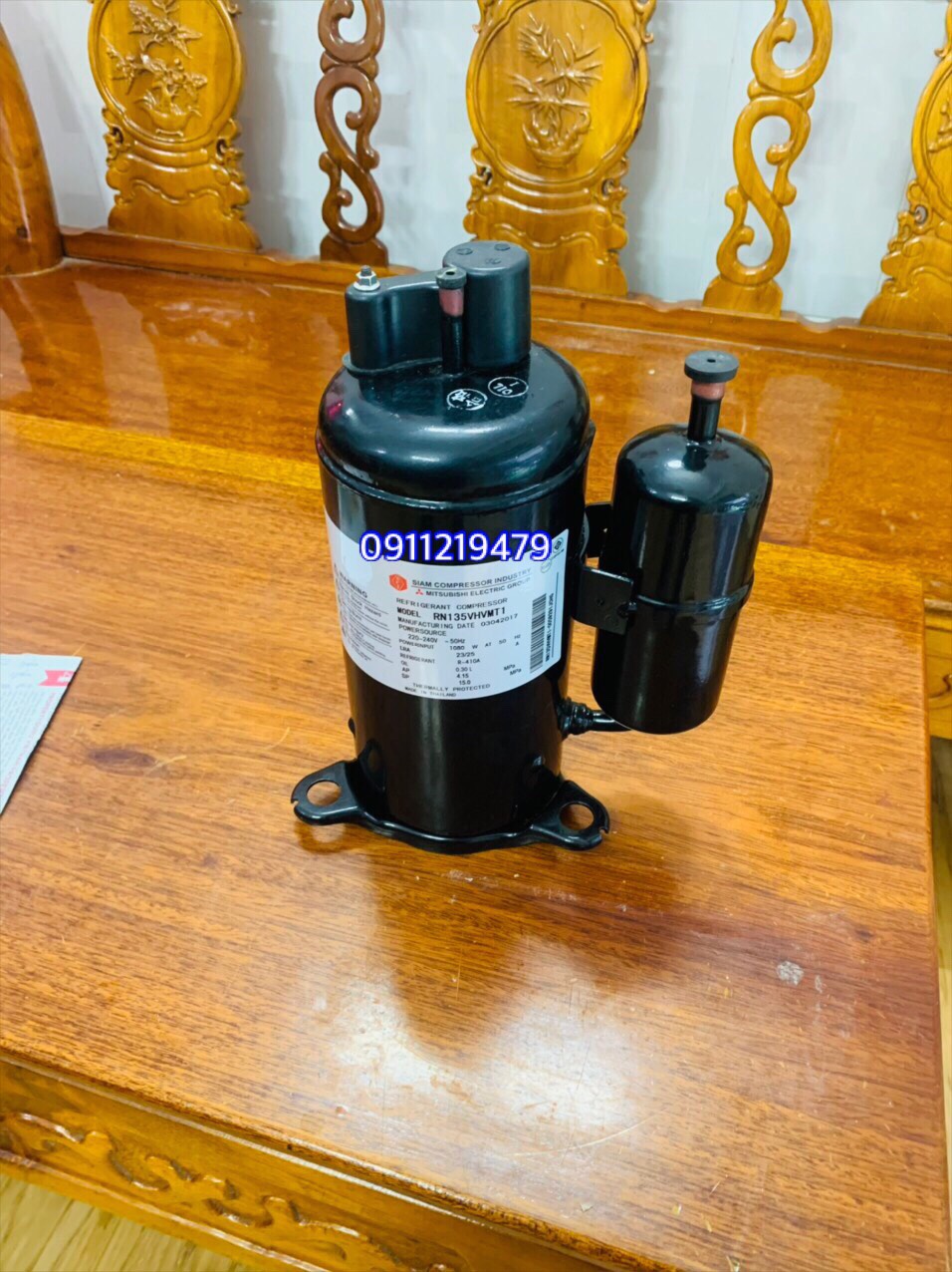 lắp đặt máy nén mitsubishi 1.5hp RN135 gas lạnh R410