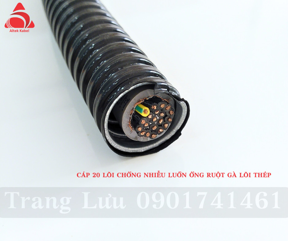 Ống ruột gà lõi thép bọc nhựa phi 20 (phi 1/2)