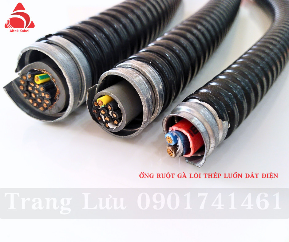 Ống ruột gà lõi thép bọc nhựa phi 20 (phi 1/2)