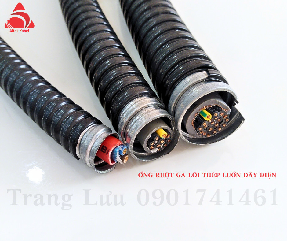Ống ruột gà lõi thép bọc nhựa phi 20 (phi 1/2)