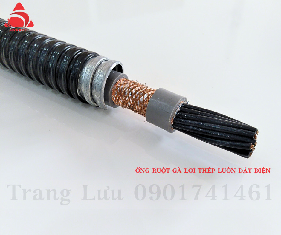 Ống ruột gà lõi thép bọc nhựa phi 20 (phi 1/2)
