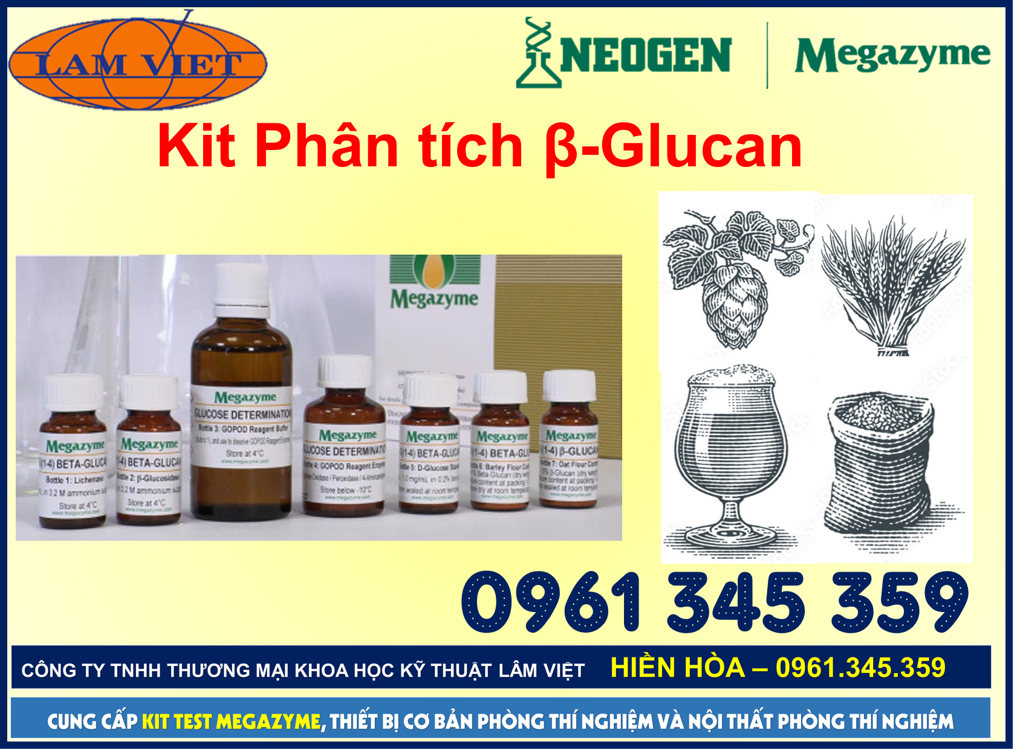 Kit test B-glucan của Megazyme theo phương pháp AOAC-AACC