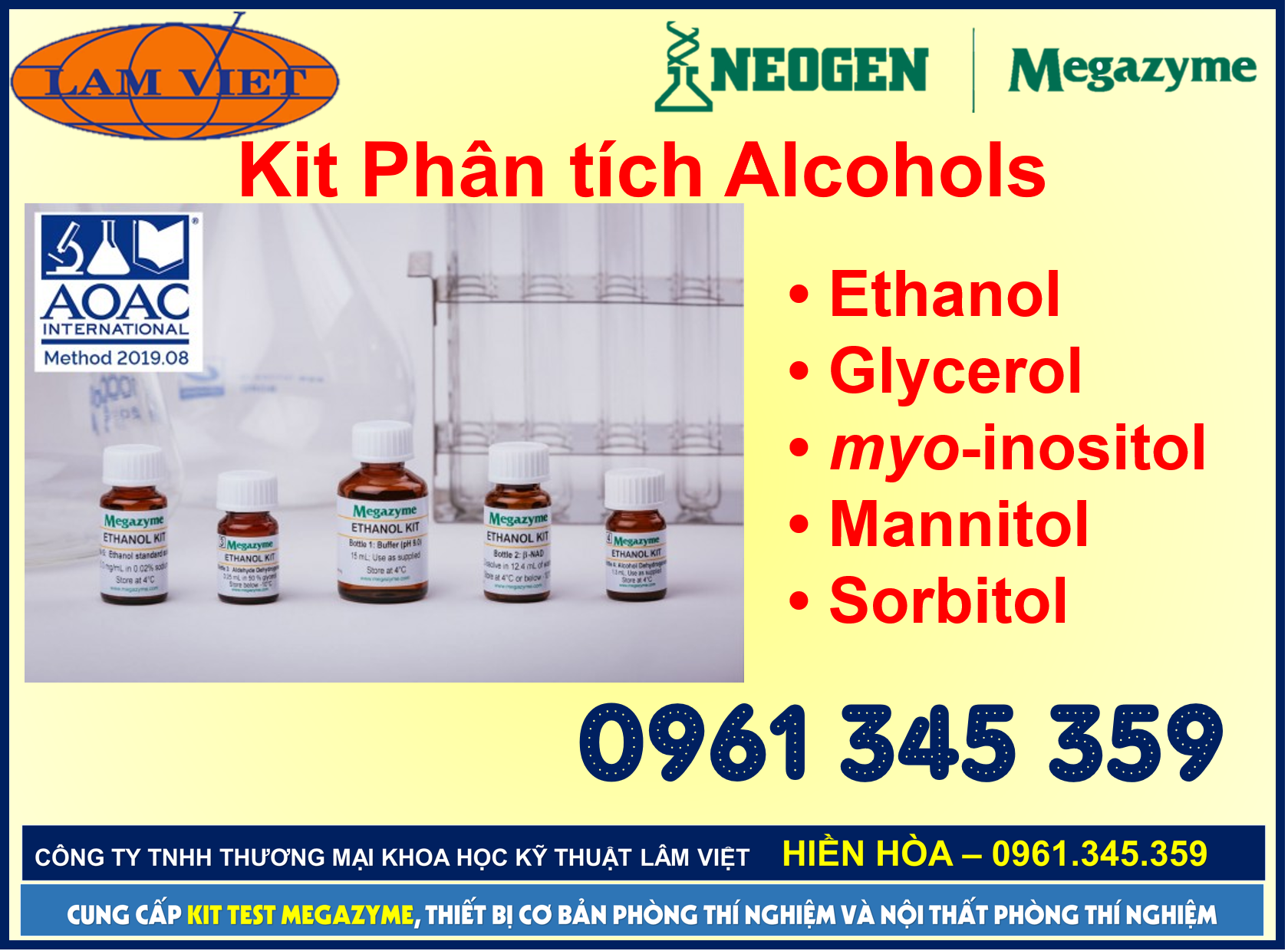 Các loại kit phân tích Alcohol sản xuất bởi Megazyme