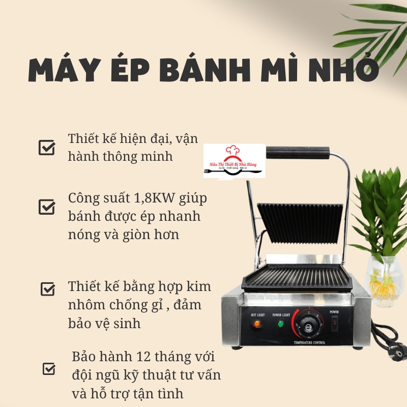 Máy ép bánh mì nhỏ 811 đa năng- không thể thiếu trong bếp của bạn