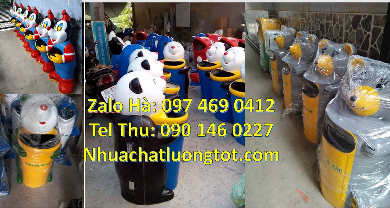Bán thùng rác hình con chim cánh cụt,thùng rác hình con cá chép màu đỏ