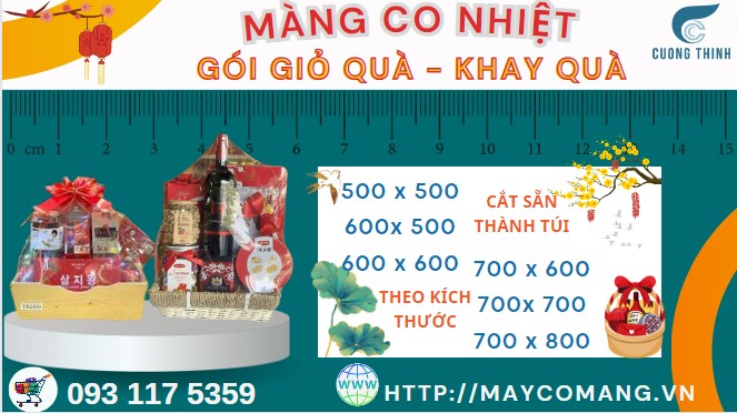 Màng co nhiệt gói Giỏ quà - Khay quà Tết