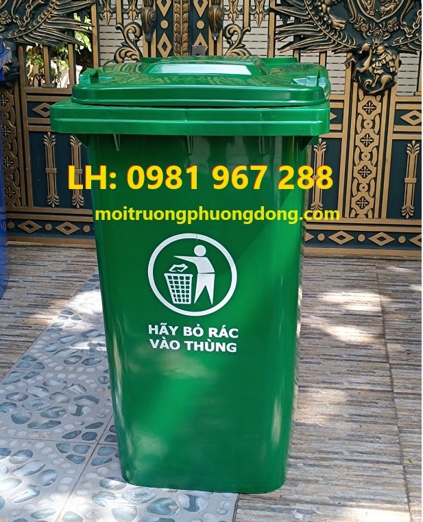 Thùng rác nhựa phân loại rác thải nhiều màu 240L