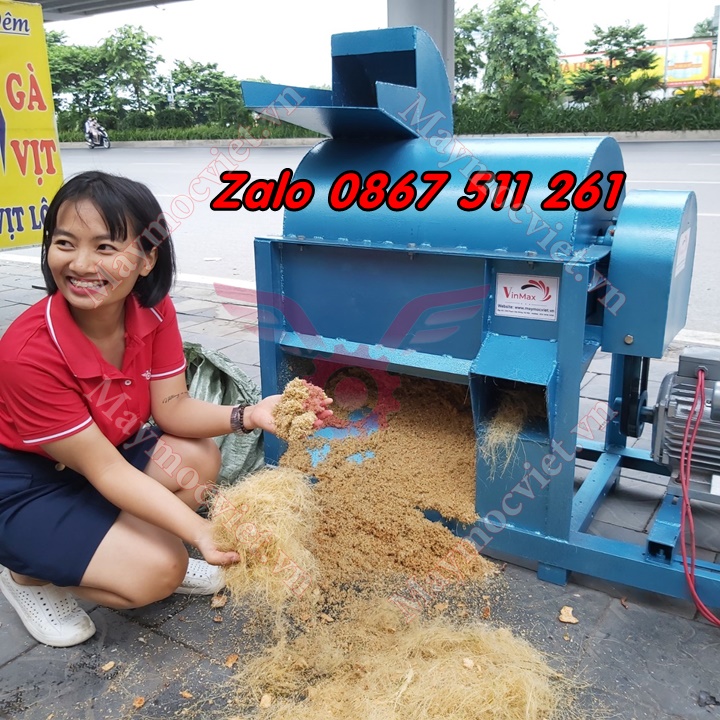 Máy băm nghiền xơ dừa làm phân giá thể chạy điện