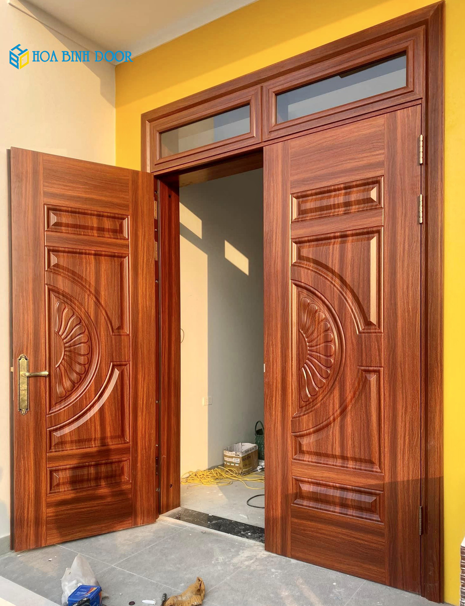 Cửa thép vân gỗ giá bao nhiêu 1m2 - Cửa chính, cửa sổ, cửa phòng...