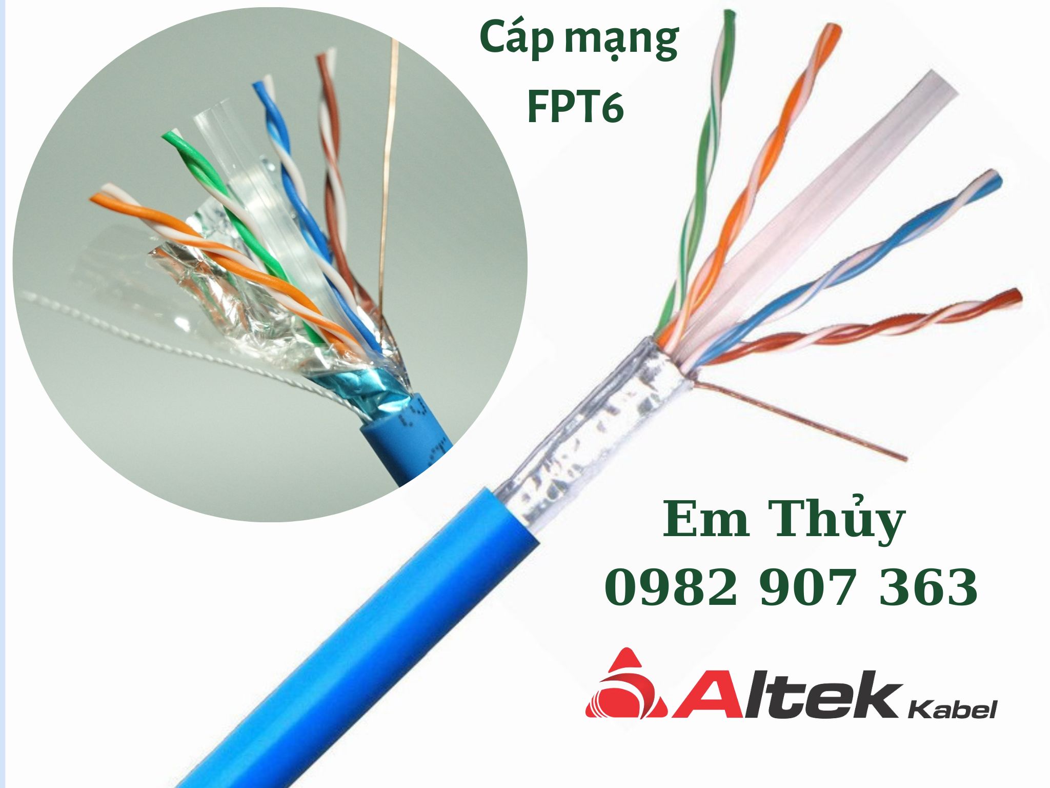 Cáp mạng UTP CAT6, FTP6 Altek Kabek giá tại kho