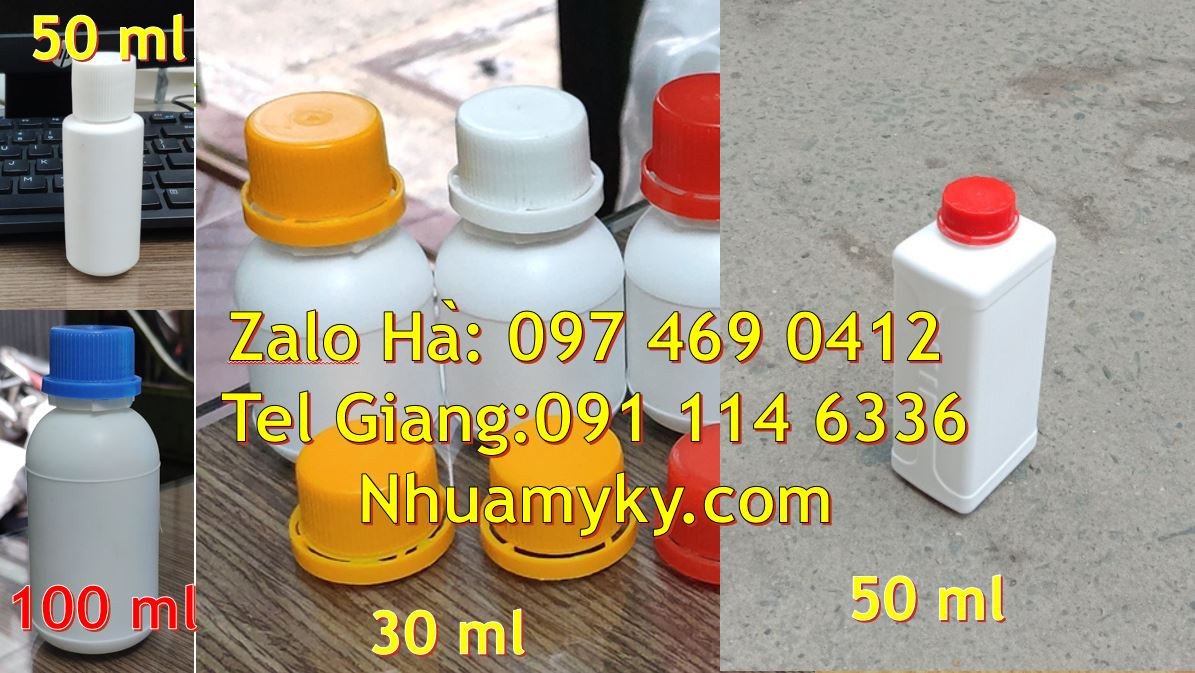 Bán chai nhựa nhỏ 30ml có nắp thoát khí đựng thuốc tây,chai nhựa 50ml