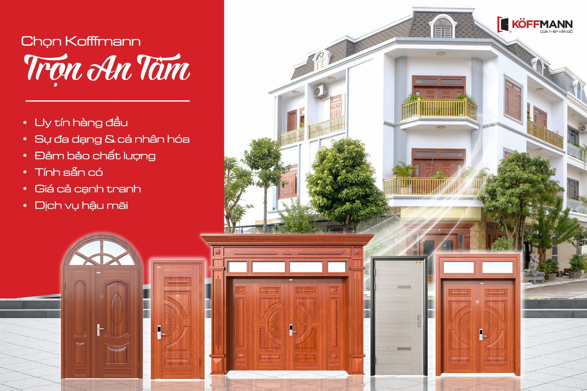 So sánh cửa thép vân gỗ với cửa gỗ tự nhiên và cửa nhôm xingfa