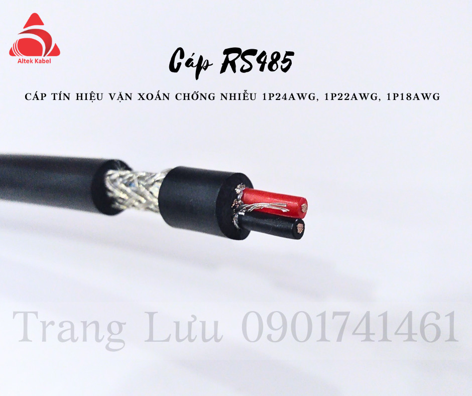 Cáp RS 485 1pair 24awg ( 2 lõi 0.25mm) tại Đà Nẵng, Hà Nội, HCM