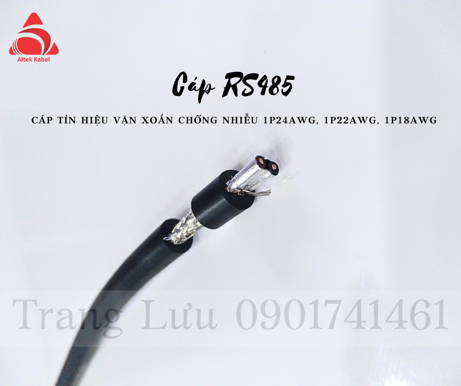 Cáp RS 485 1pair 24awg ( 2 lõi 0.25mm) tại Đà Nẵng, Hà Nội, HCM