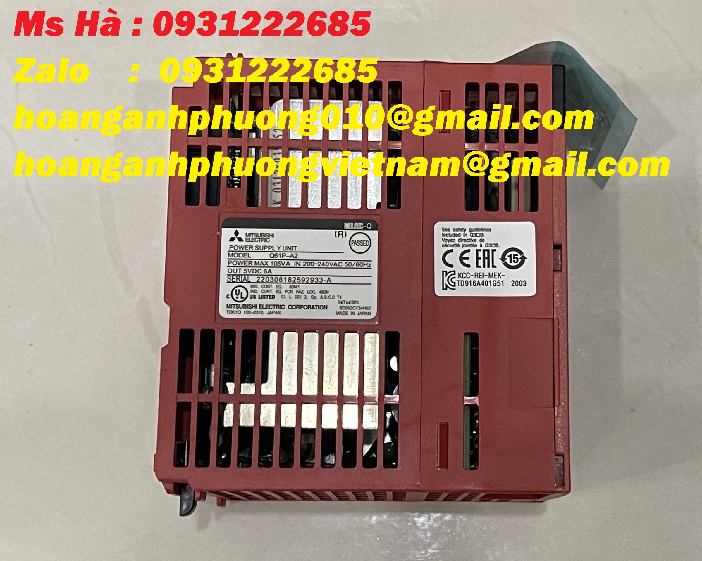 Giá ưu đãi hiện nay - Mô đun nguồn PLC mitsubishi Q61P-A2