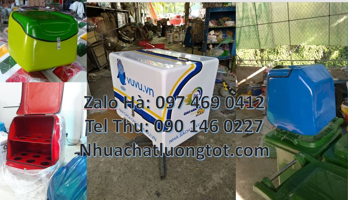 Bán thùng giao hàng chở sau xe máy,thùng giao đồ tạp hóa bưu phẩm giá