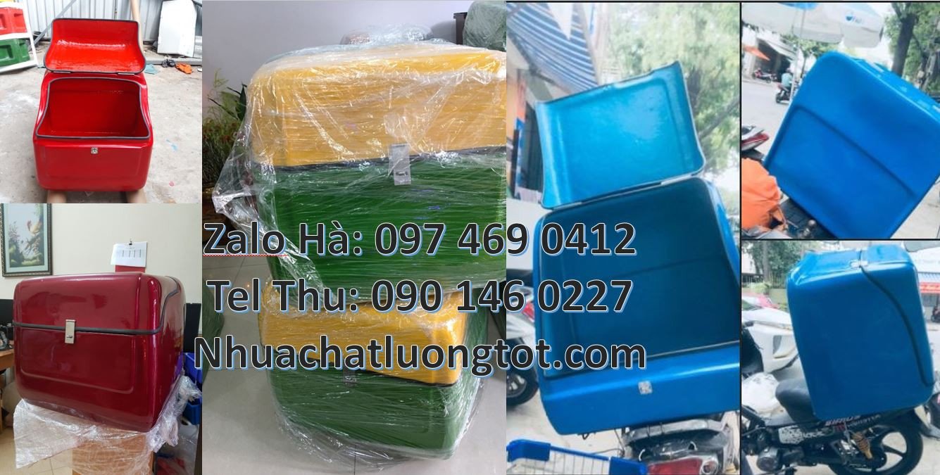 Bán thùng giao hàng chở sau xe máy,thùng giao đồ tạp hóa bưu phẩm giá