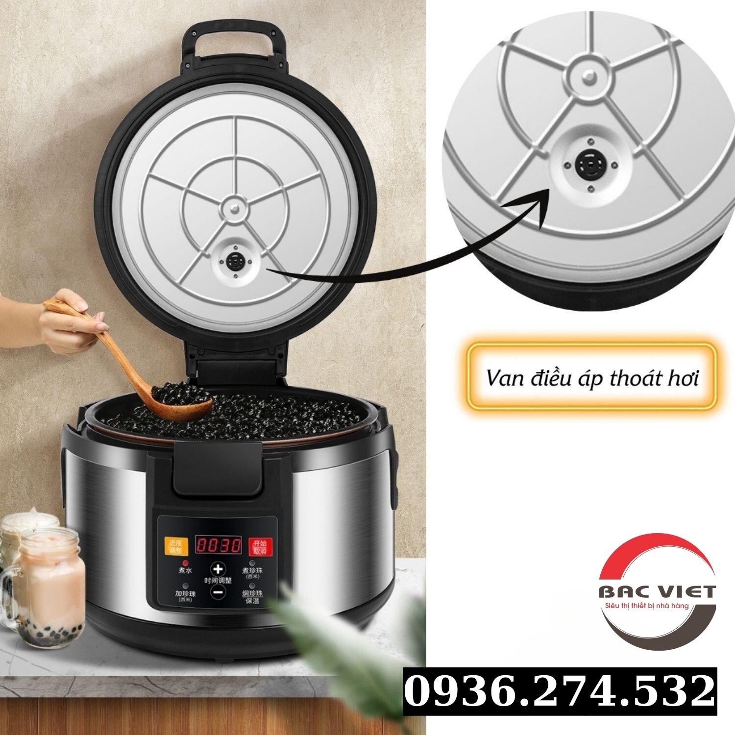 Tận hưởng trân châu tươi mới mỗi ngày với nồi nấu trân châu 16L