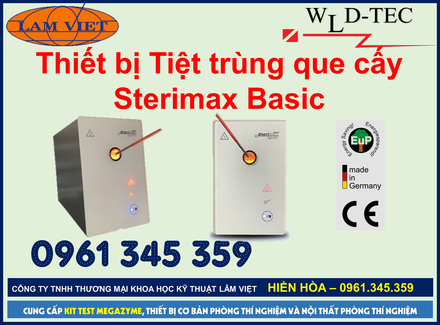Thiết bị tiệt trùng que cấy Sterimax basic - WLD