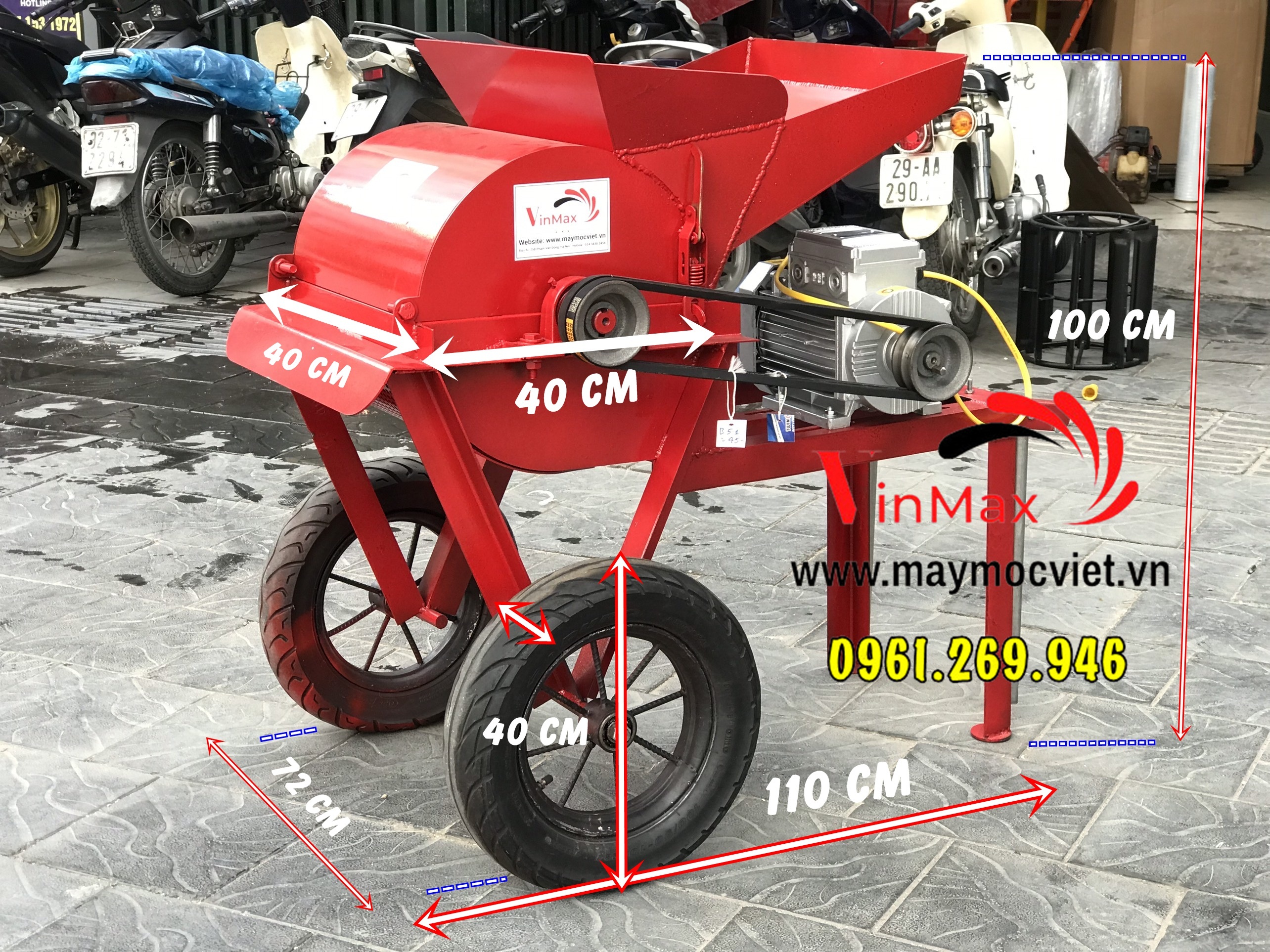 Máy nghiền đất đóng bầu cây cho vườn ươm Vinmax VMND26