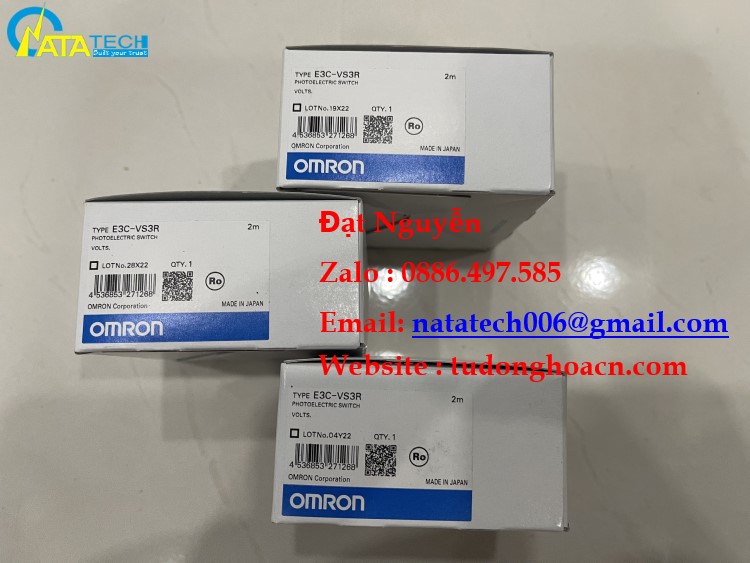 E3C-VS3R cảm biến quang điện dài 2M chính hãng Omron- Đại Lý Natatech