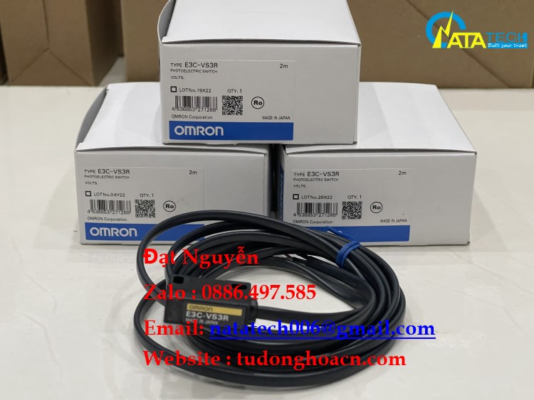 E3C-VS3R cảm biến quang điện dài 2M chính hãng Omron- Đại Lý Natatech