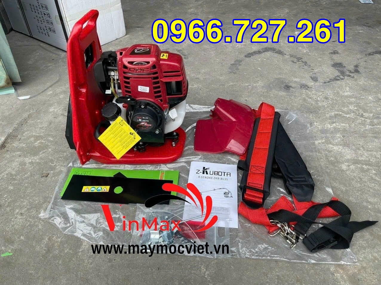 Máy cắt cỏ đeo lưng cần mềm động cơ GX35