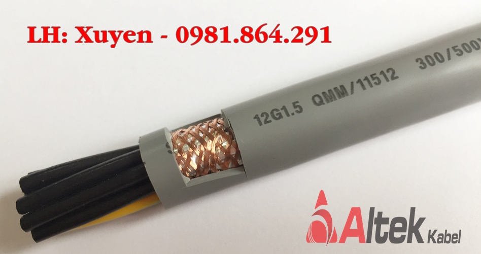 Chuyên dây cáp điều khiển, cáp tín hiệu 12x1.0mm2 lõi đồng Altek Kabel