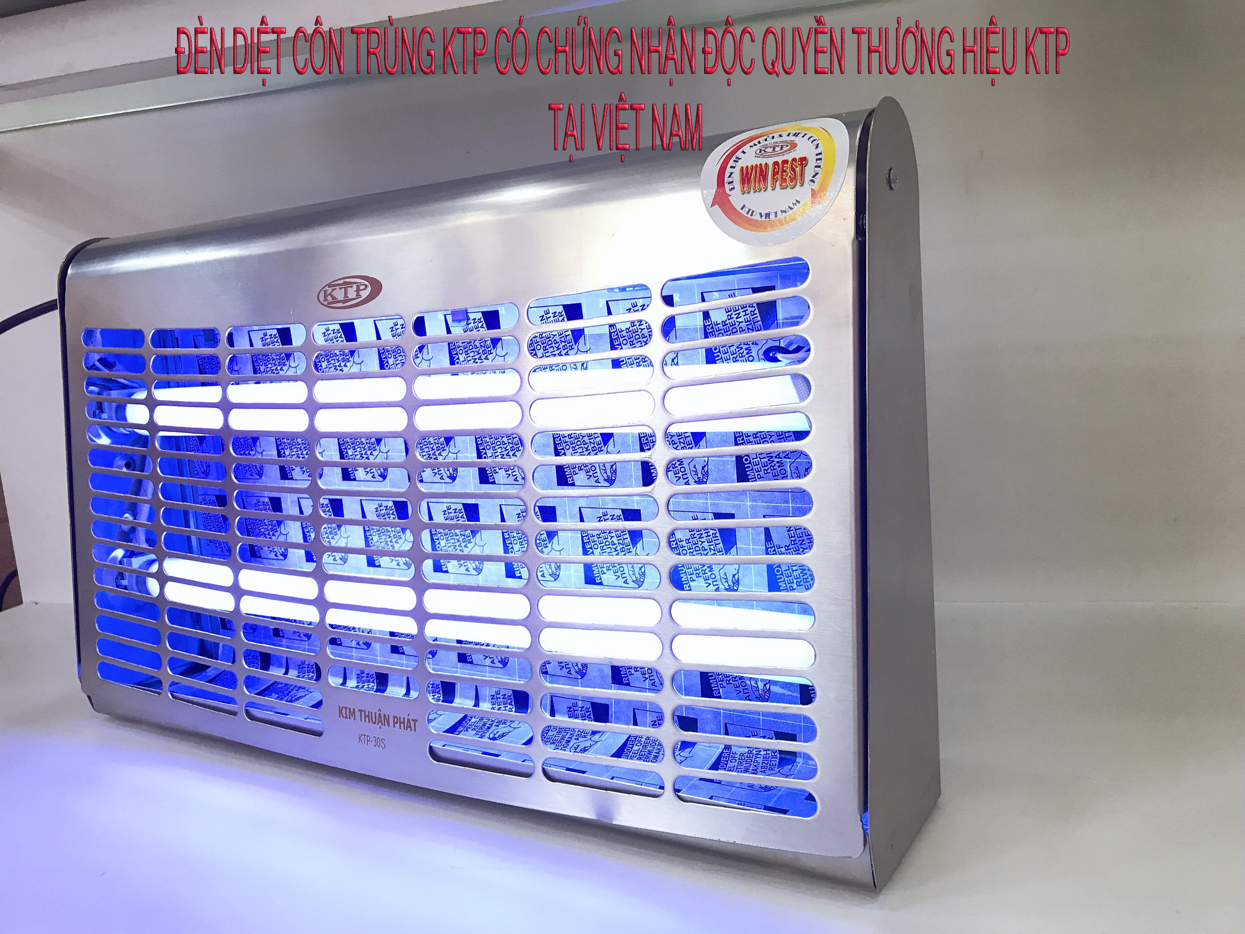 ĐÈN DIỆT CÔN TRÙNG KTP-30S SỬ DỤNG TẤM KEO DÍNH