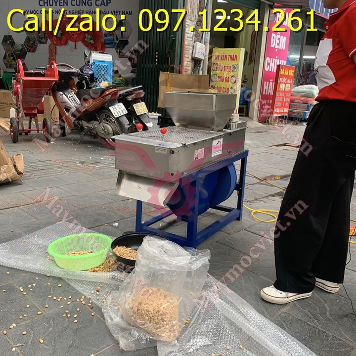 Máy bóc vỏ lụa đậu phộng (lạc) rang Vinmax BVL600