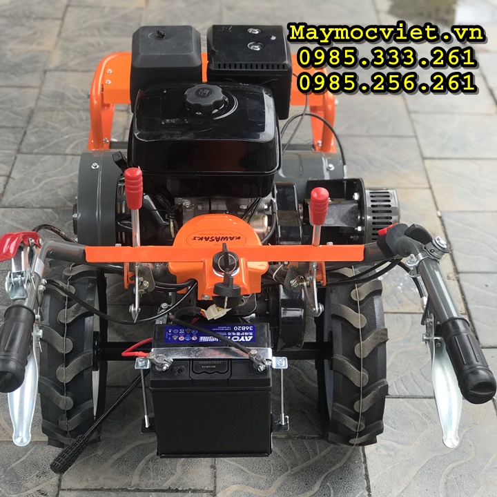 Máy phát cỏ trục băm KAWASAKI VMTB100D khởi động đề nổ 10HP