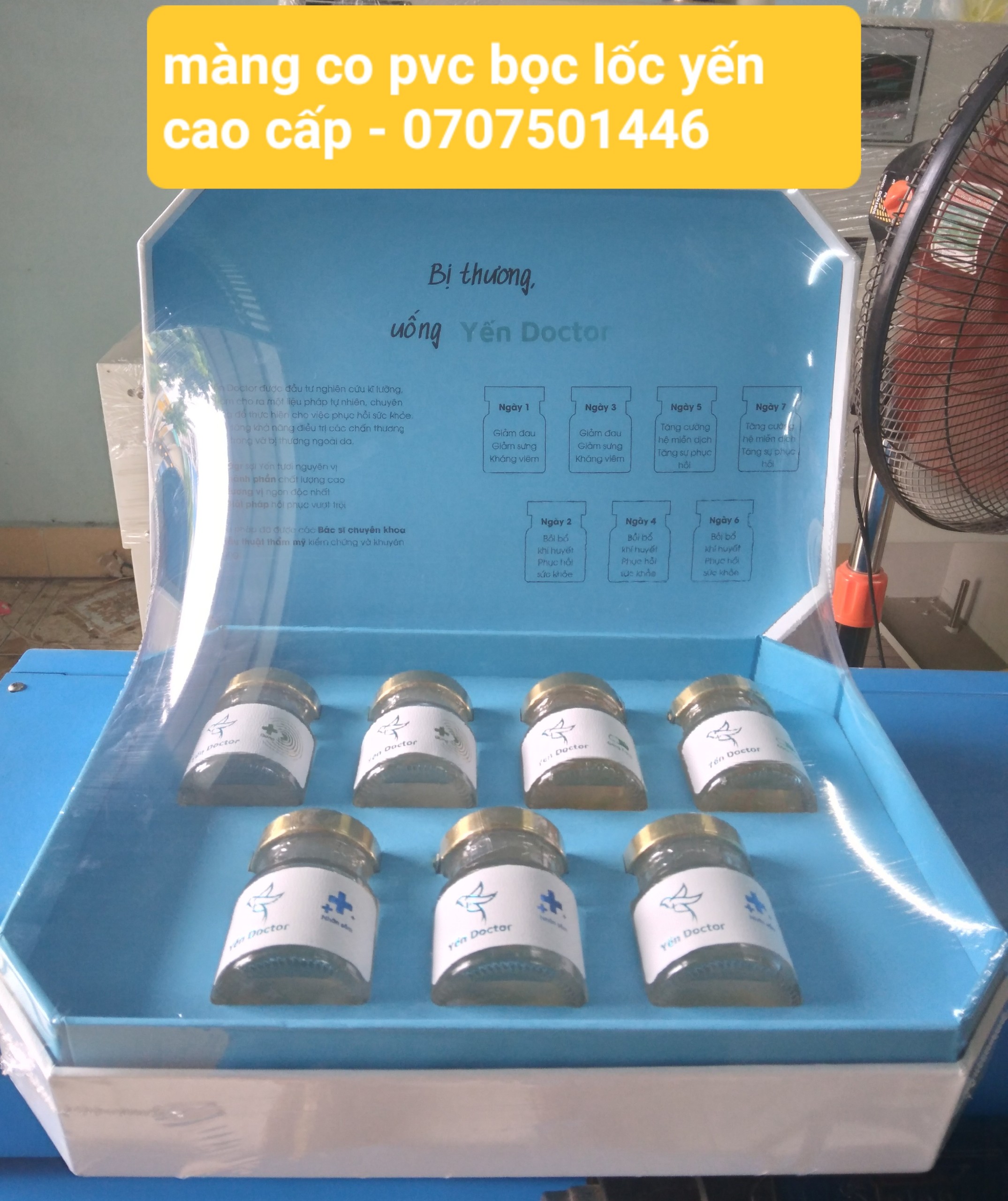 Nhận bọc gia công màng co pvc bọc hộp yến
