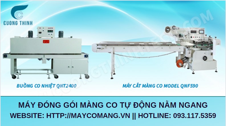 Máy đóng gói màng co tự động nằm ngang Nissin