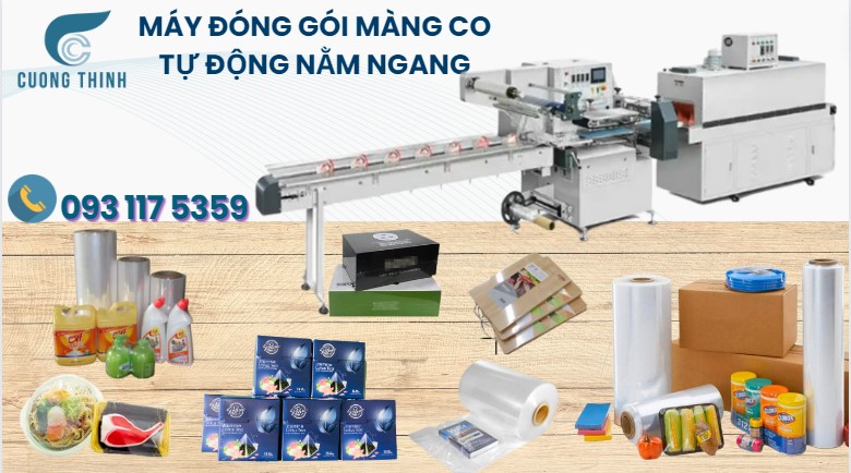 Máy đóng gói màng co tự động nằm ngang Nissin