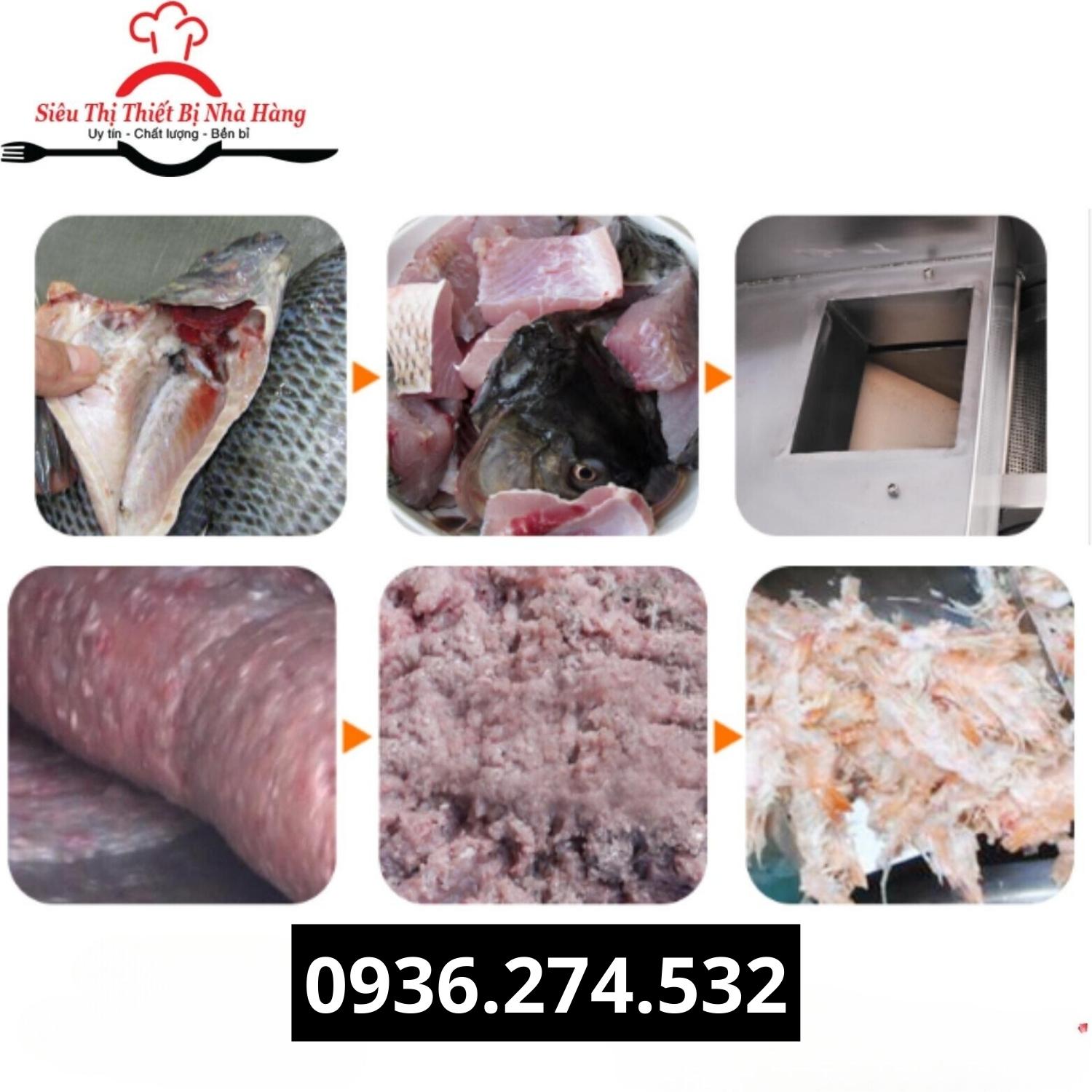 Máy tách xương cá công nghiệp - loại bỏ đến 98% xương