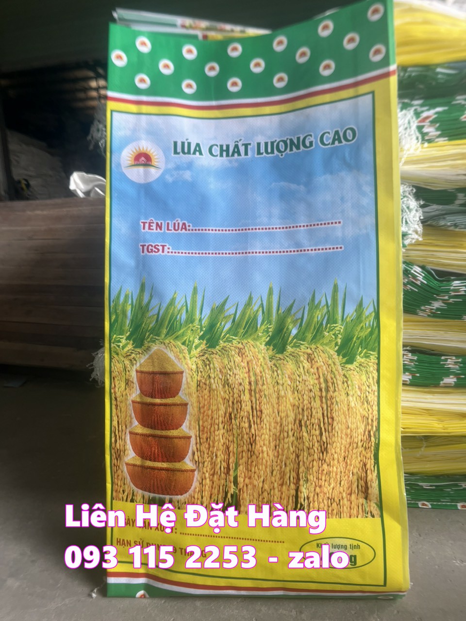 Bao lúa giống 40kg có sẵn nilong giá rẽ tại xưởng