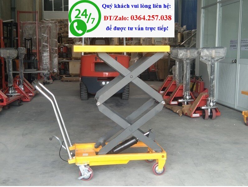 Bàn nâng, xe nâng mặt bàn 350kg nâng cao 1.5m