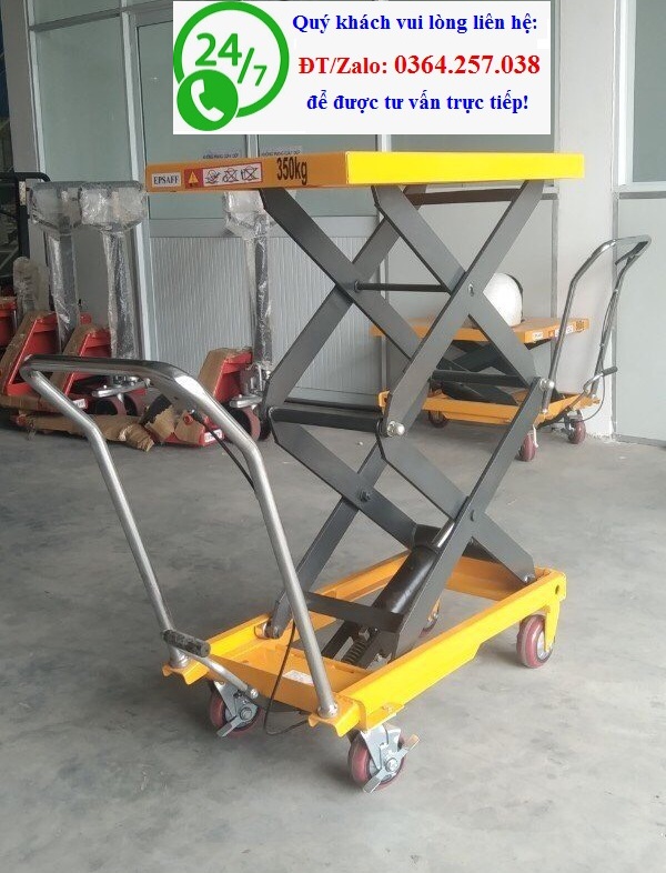 Bàn nâng, xe nâng mặt bàn 350kg nâng cao 1.5m