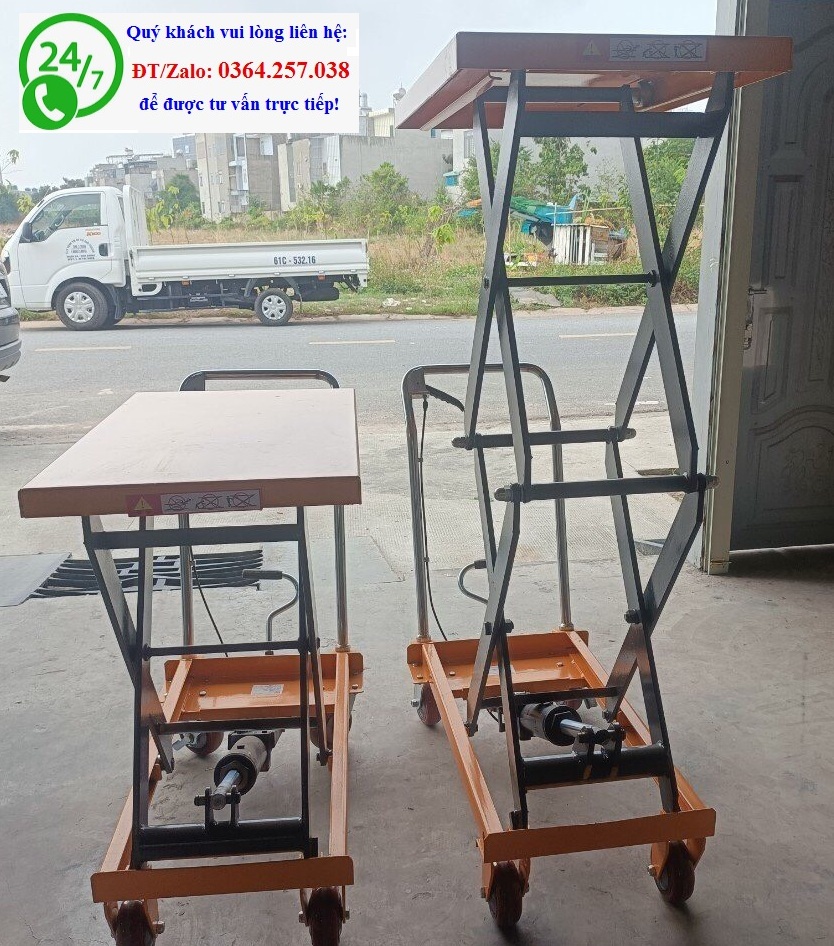 Bàn nâng, xe nâng mặt bàn 350kg nâng cao 1.5m